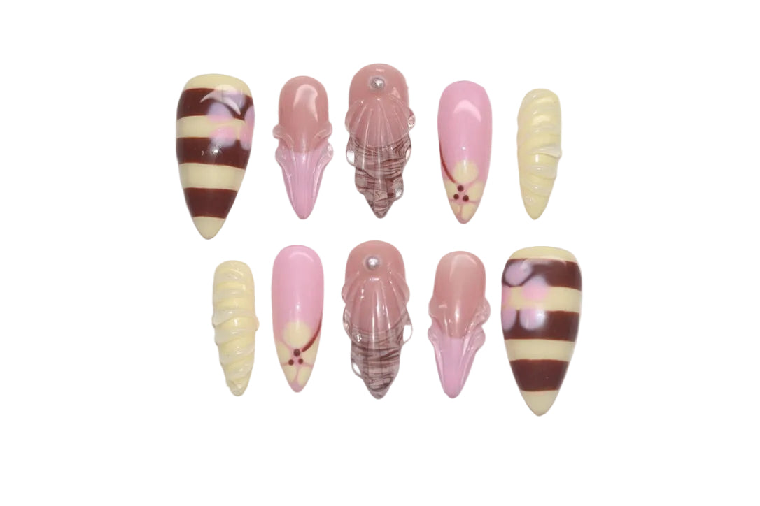 Tropical Seashell - Press On Nails