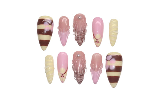 Tropical Seashell - Press On Nails