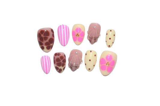 Pink Coast- Press On Nails
