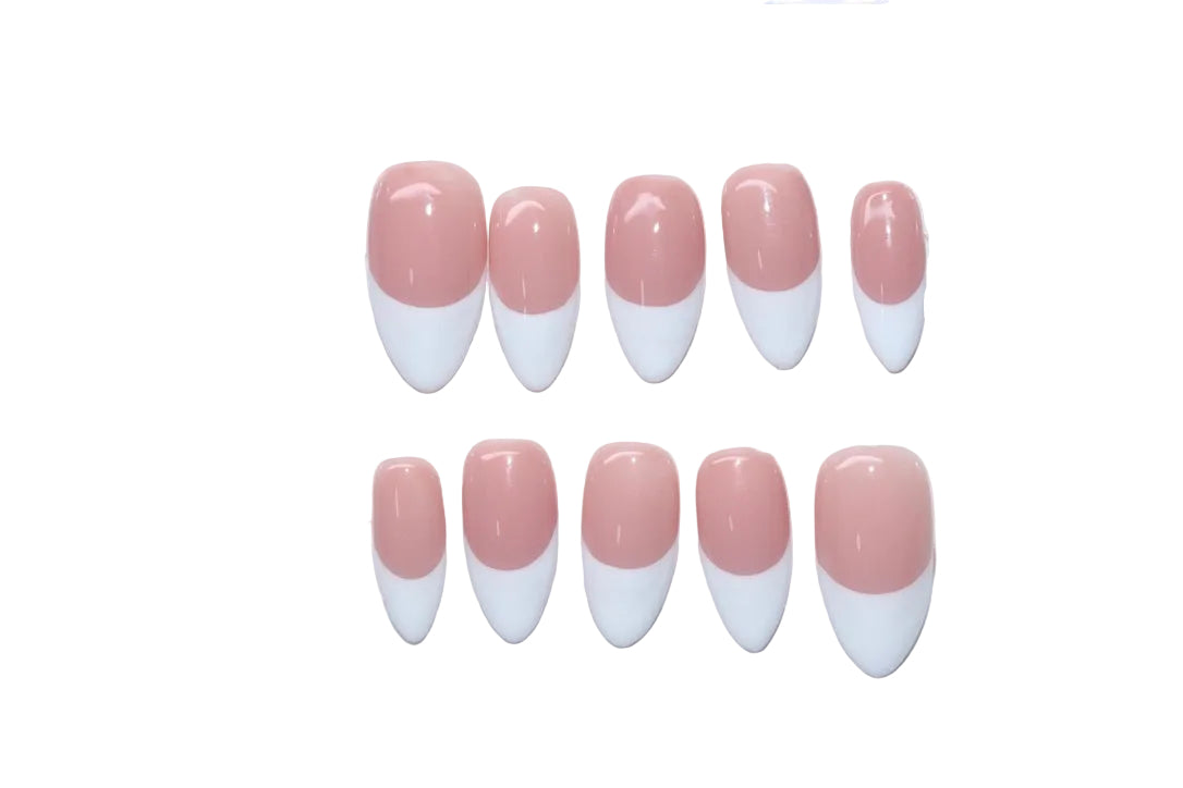 Classic French Tips - Press On Nails